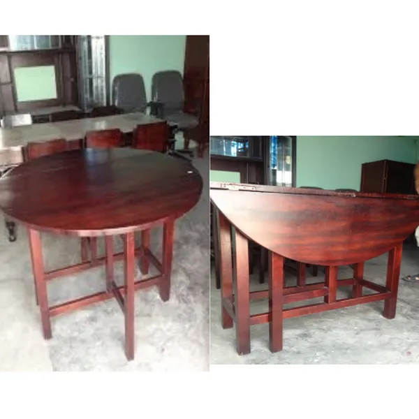 Siêu tiện lợi và tiết kiệm không gian với bàn tròn xếp gỗ