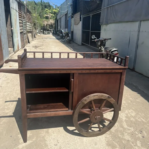Xe gỗ cafe gỗ Dầu xưa