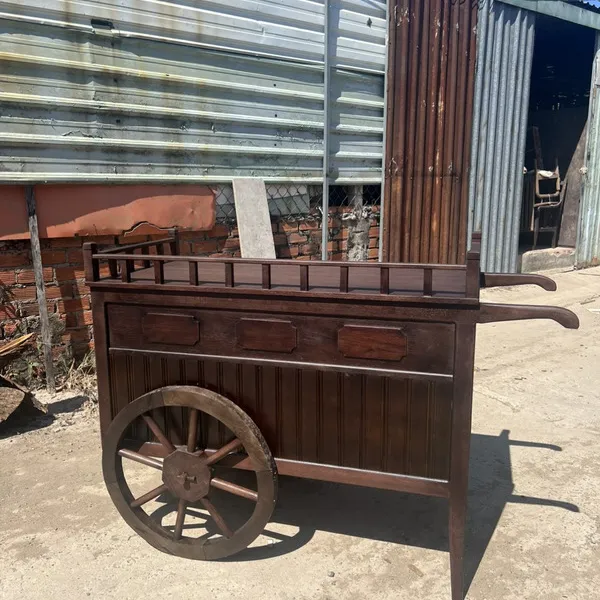 Xe gỗ cafe gỗ Dầu xưa