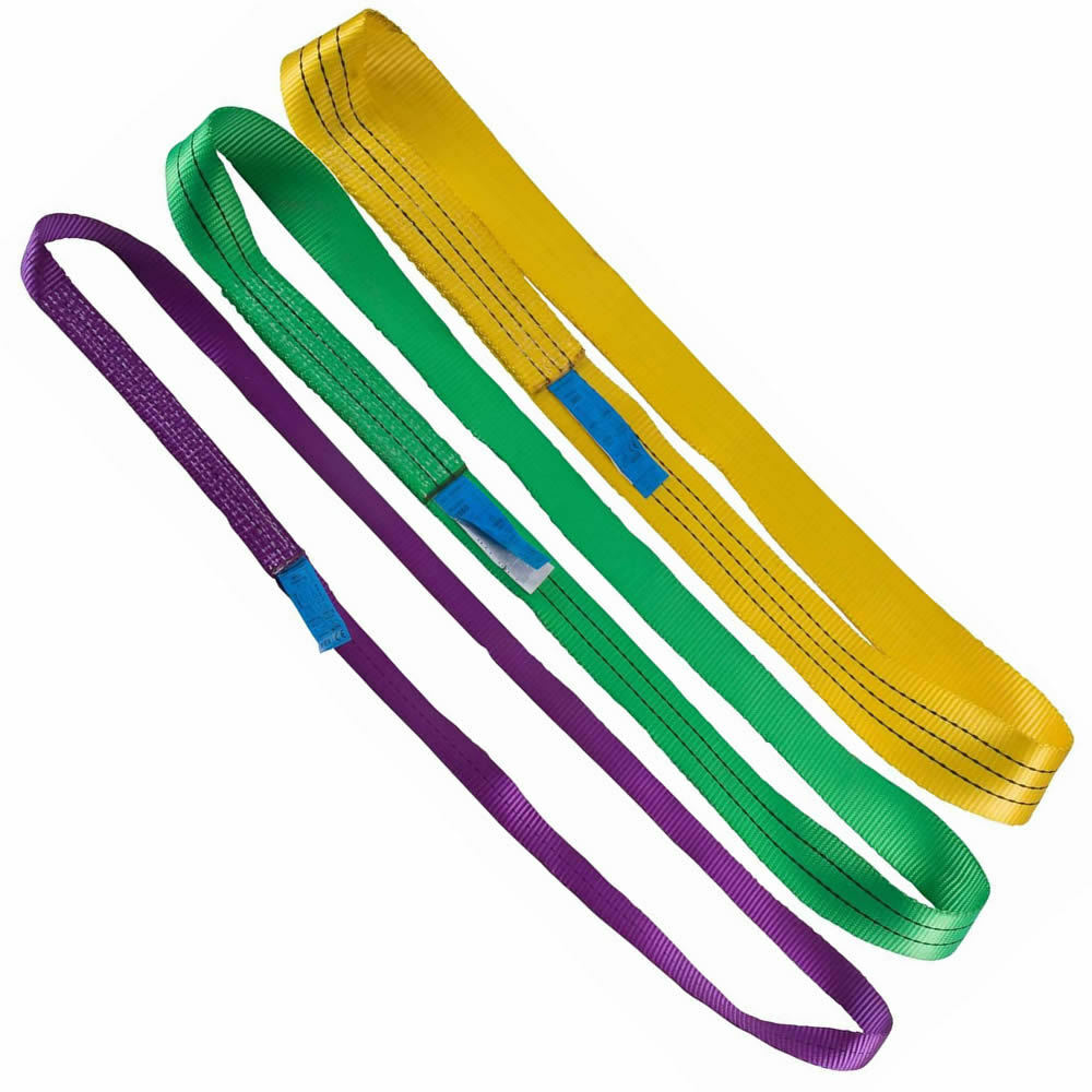 Dây cáp vải dẹp cẩu hàng dạng vòng tròn – Webbing Sling Endless 1T (tím) - 2T (xanh lá) - 3T (vàng) Dây cáp vải dẹp cẩu hàng dạng vòng tròn – Webbing Sling Endless 1T (tím) - 2T (xanh lá) - 3T (vàng)