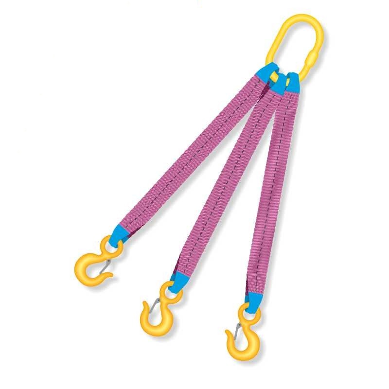 Sling cáp vải cẩu hàng bản dẹp 3 chân