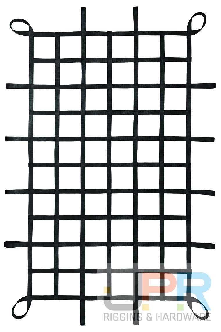 Lưới chằng hàng dây đai bản 25mm với các mắt mềm xung quanh Lưới chằng hàng dây đai bản 25mm với các mắt mềm xung quanh