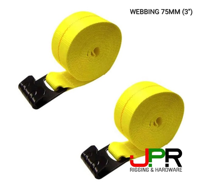 Dây đai móc flat hook dùng cho cảo hông thùng xe 75mm -3 inch