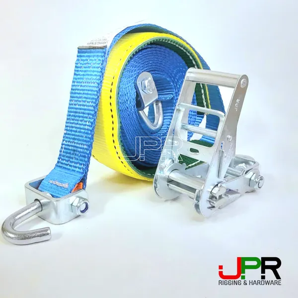 2" Wheel Strap with Swivel Hooks & Ratchet