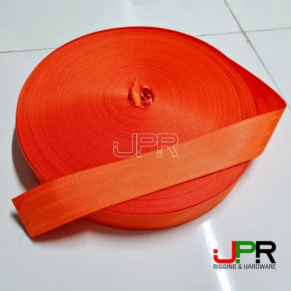 Dây đai polyester bản 38mm màu cam đỏ dạ quang
