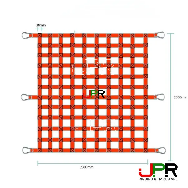 Lưới chắn container bản 38mm 2.2x2.4M- 6 móc khóa gài