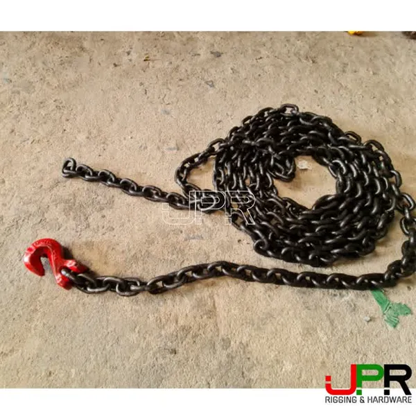 Dây xích cẩu hàng G80 gắn 1 móc (kẹp xích) thu ngắn xích