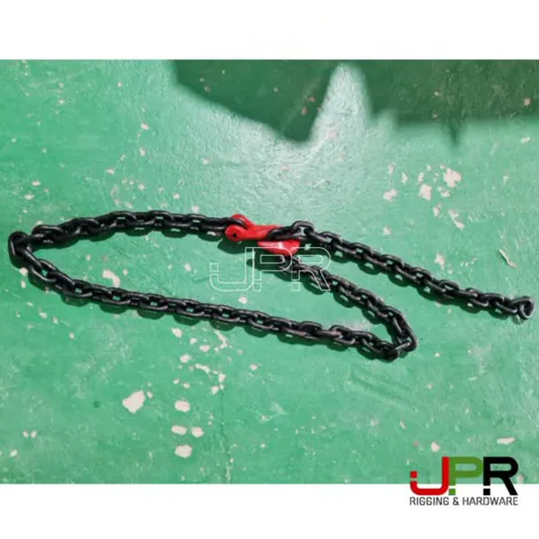 Dây xích cẩu hàng G80 gắn 1 móc (kẹp xích) thu ngắn xích