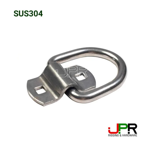 Móc neo chằng hàng D-ring 12mm đế 2 lỗ