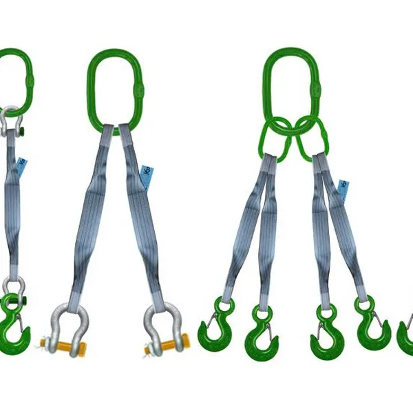 Sling cáp vải cẩu hàng bản dẹp 3 chân