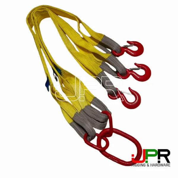 Sling cáp vải cẩu hàng 4 chân bản dẹp