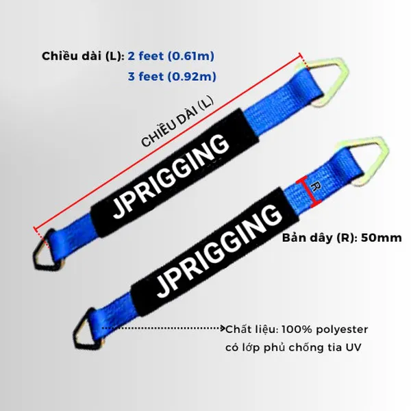 Bộ dây 2 D-ring chằng khóa cầu xe ô tô