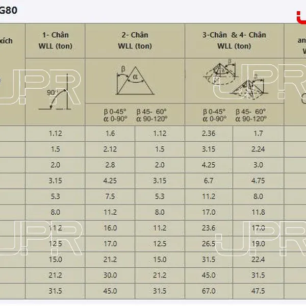 Dây Sling xích cẩu hàng 2 chân