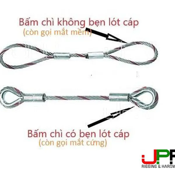 Sling cáp thép  Hàn Quốc bấm chì (cos nhôm) các loại