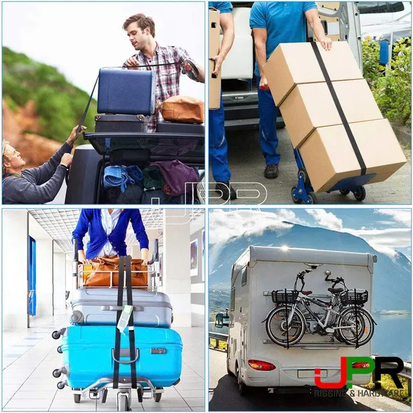 1" (25mm) Cam buckle straps tie down with soft eye fitting