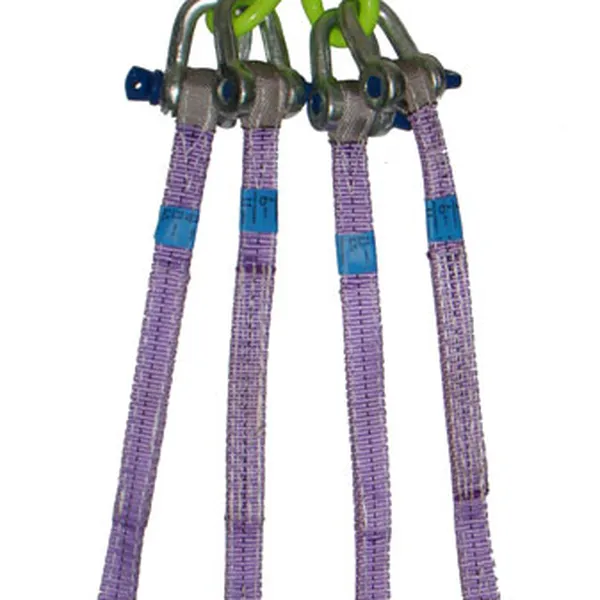 Sling cáp vải cẩu hàng 4 chân bản dẹp