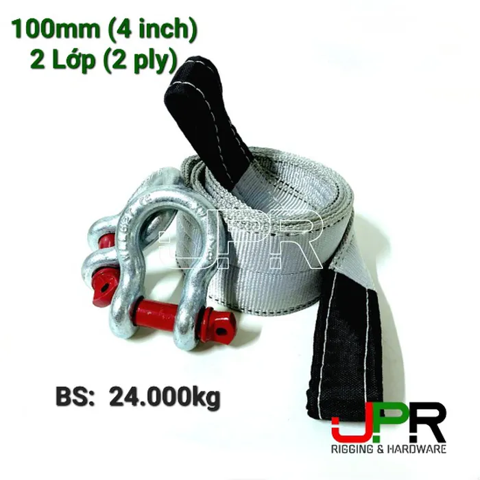 Dây cáp vải kéo hàng kéo xe 24 tấn