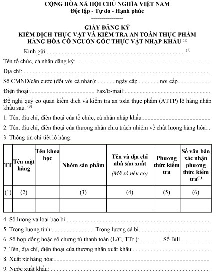 kiểm dịch thực vật nhập khẩu