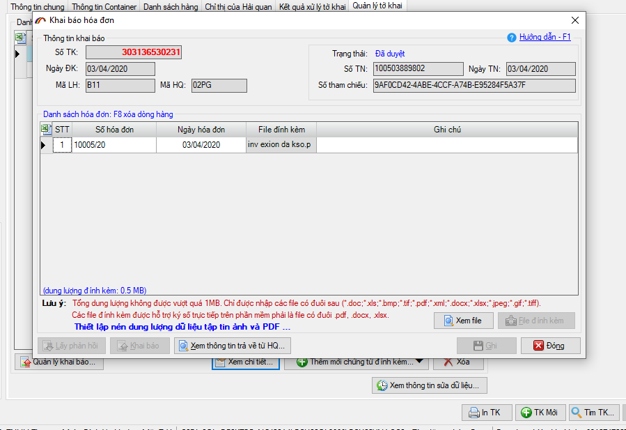 CÔNG TY DỊCH VỤ KHAI HẢI QUAN HÀNG XUẤT KHẨU
