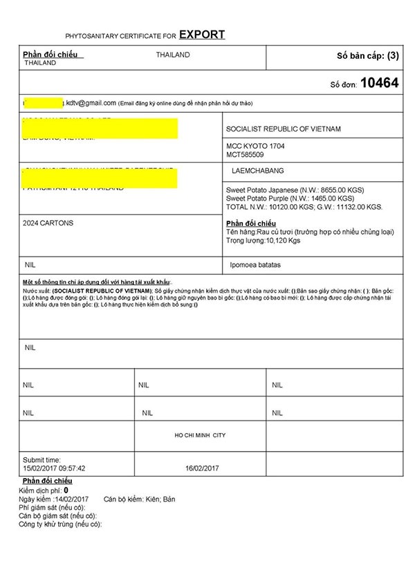 kiểm dịch thực vật hàng xuất khẩu