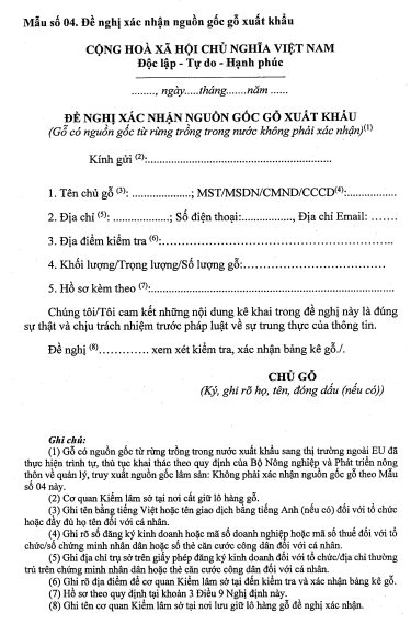 thủ tục xuất khẩu bàn ghế gỗ