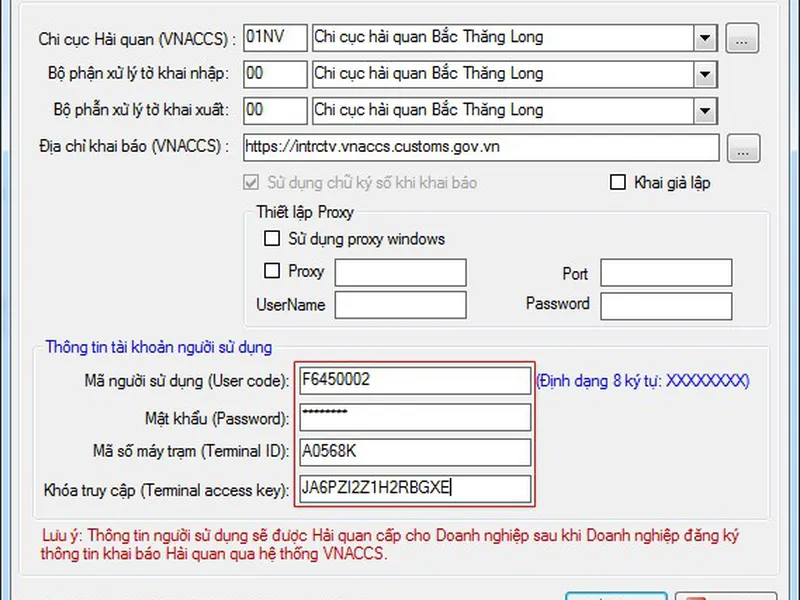 KHAI HẢI QUAN CĂN BẢN - TÀI KHOẢN VNACCS SỬ DỤNG KHAI HẢI QUAN ĐIỆN TỬ