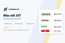 Đầu nối JST XH2.54, PH2.0, SM và dây RCY: phân biệt bằng bước chân, chọn loại, nối dây và cực tính