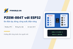 PZEM-004T với ESP32: đo điện áp, dòng, công suất, điện năng 220 V qua Modbus không cần thư viện