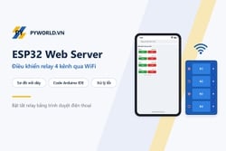 Hướng dẫn ESP32 làm web server điều khiển relay 4 kênh qua WiFi