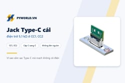 Jack Type-C cái và điện trở 5,1 kΩ ở CC1, CC2: vì sao cắm sạc Type-C không lên nguồn