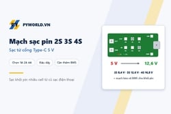 Mạch sạc pin 2S, 3S, 4S từ Type-C 5 V: chọn 1A, 2A, 4A, đấu dây và vì sao vẫn cần mạch bảo vệ BMS
