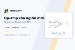 Op-amp: so sánh, khuếch đại không đảo, mạch đệm và đo hệ số khuếch đại bằng ESP32