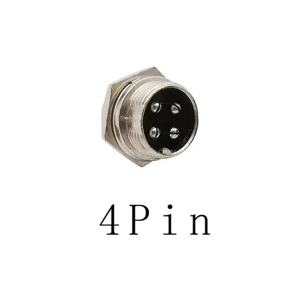 GX16-4P-D Đầu Nối Tròn Đực 4 Chân - JACK nối GX16
