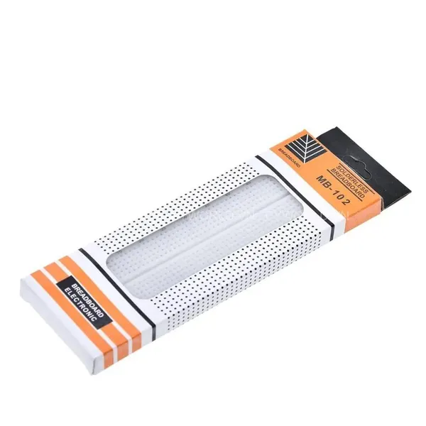 Breadboard MB-102 830 lỗ 165x55x10mm được sử dụng để gắn các module hoặc linh kiện điện tử