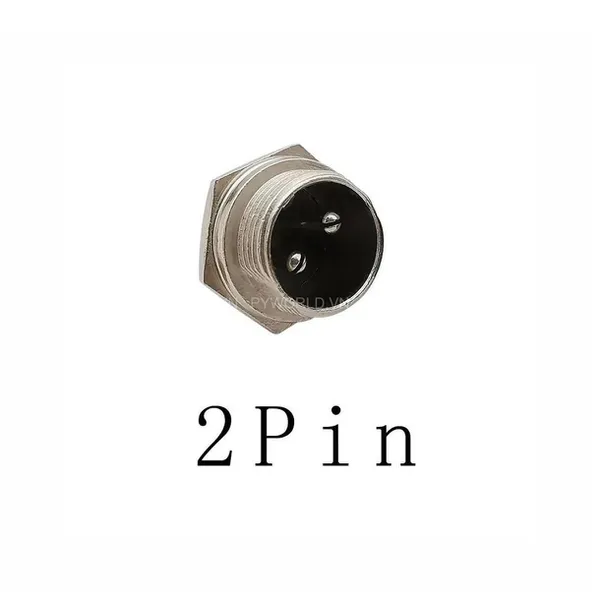 GX16-2P-D Đầu Nối Tròn Đực 2 Chân - JACK nối GX16