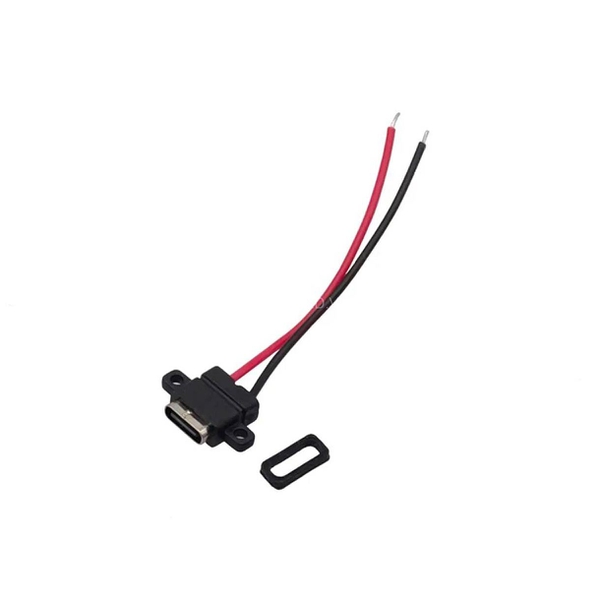 Jack nguồn type C dẹt, có tai dọc