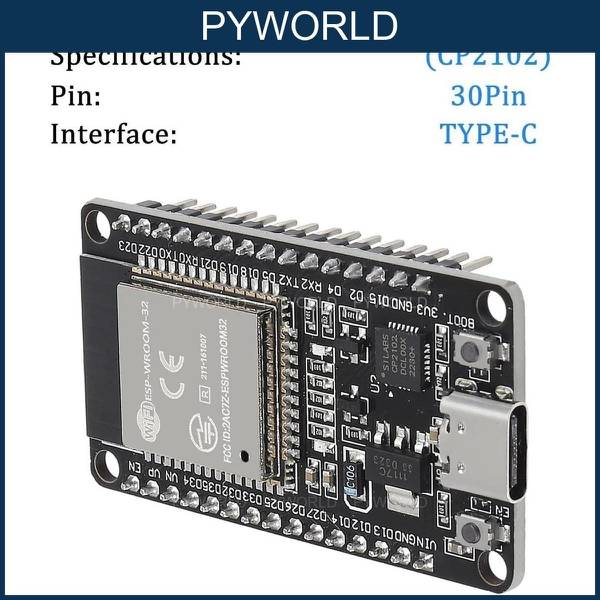 ESP32 devkit V1 38 Pin, cổng kết nối TYPE C, chip giao tiếp CP2102