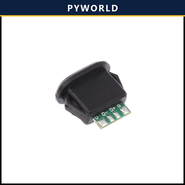 Jack nguồn type C, 6 Pin, màu đen, dạng OVAL, không dây