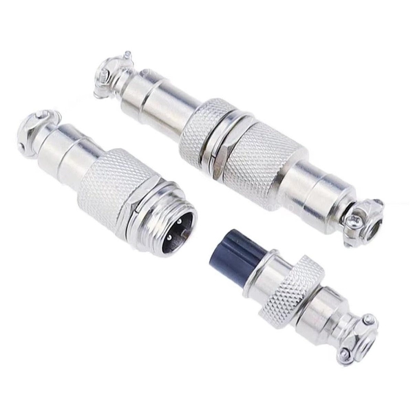 GX12-2P-D Đầu Nối Tròn Đực 2 Chân - JACK nối GX12