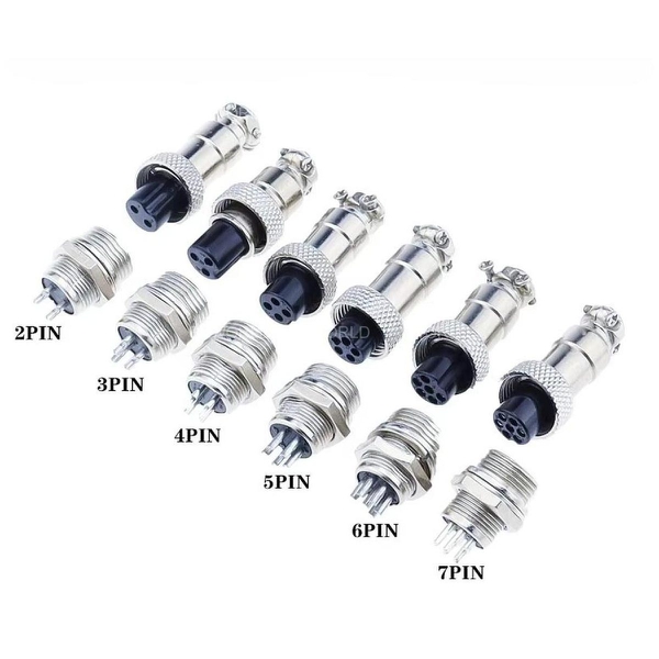 GX12-2P-D Đầu Nối Tròn Đực 2 Chân - JACK nối GX12
