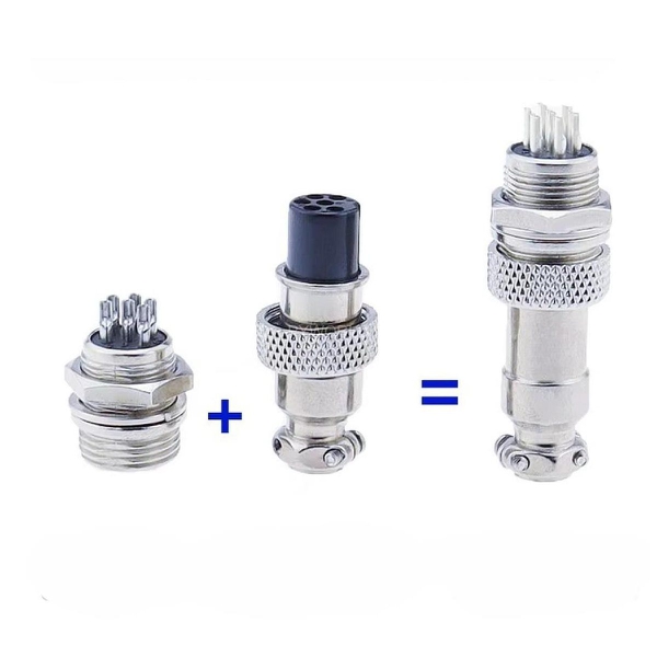 GX12-2P-D Đầu Nối Tròn Đực 2 Chân - JACK nối GX12