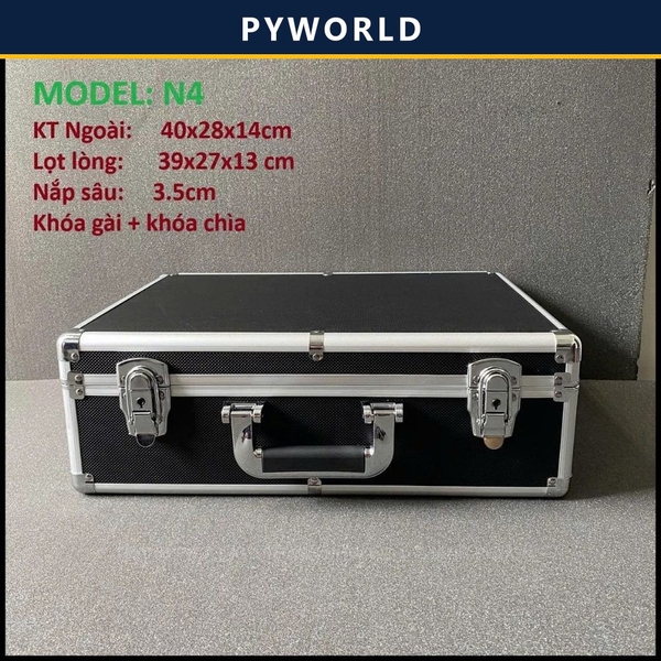 Vali khung NHÔM có khóa N4 40x28x14 cm – Hộp đựng thiết bị, dụng cụ, camera