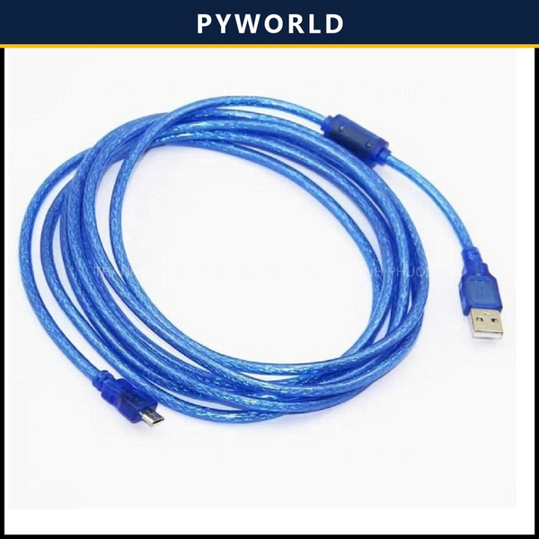 Dây USB Nạp Code Chất Lượng Cao | Đầu Cắm USB-Micro USB và USB-Type C | Màu Trắng & Đen