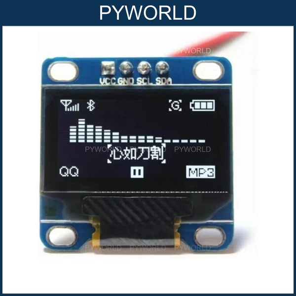 Màn hình hiển thị OLED 0.96 INCH 1306 giao tiếp I2C - Tùy Chọn Kèm 4 Nút Nhấn