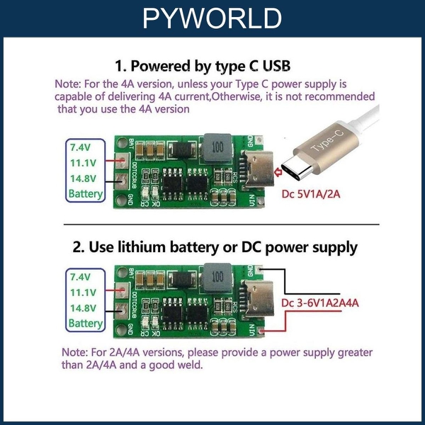 Mạch Sạc Pin 2S4A 3S4A 4S1A 4S2A 4S4A | Bảo Vệ Pin Lithium 3 Cell 11.1V - 12.6V | An Toàn & Hiệu Quả
