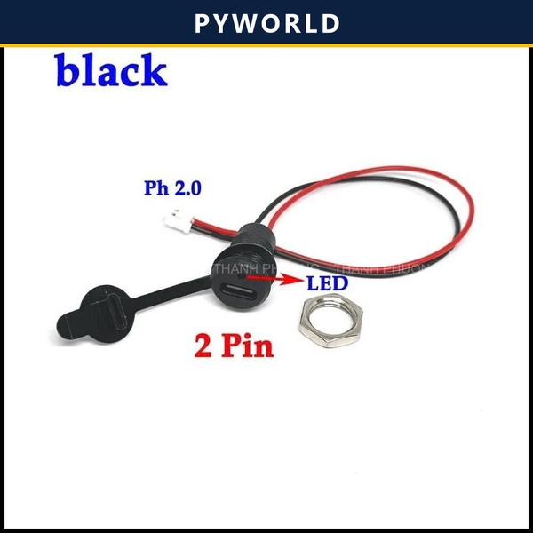 Jack Type-C TRÒN tích Hợp Mạch Sạc Pin 1S Li-ion / Li-po 5v 1A ( 5w ) có bảo vệ pin, đèn báo xanh đỏ