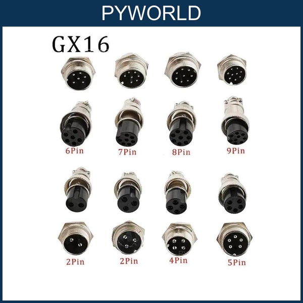 COMBO Đầu nối tròn GX16 - 2P-3P-4P-5P-6P-7P-8P-9P-10P