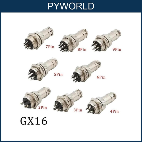 COMBO Đầu nối tròn GX16 - 2P-3P-4P-5P-6P-7P-8P-9P-10P