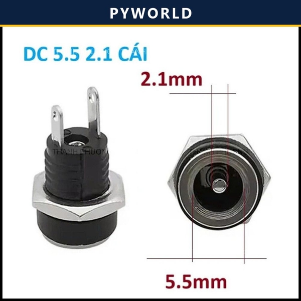 COMBO 5 Đầu cắm nguồn, jack cắm nguồn DC 5.5