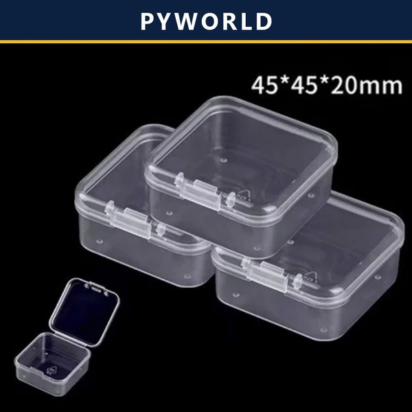 COMBO 2 Hộp nhựa HÌNH VUÔNG nhiều kích thước đựng trang sức, phụ kiện, linh kiện điện tử